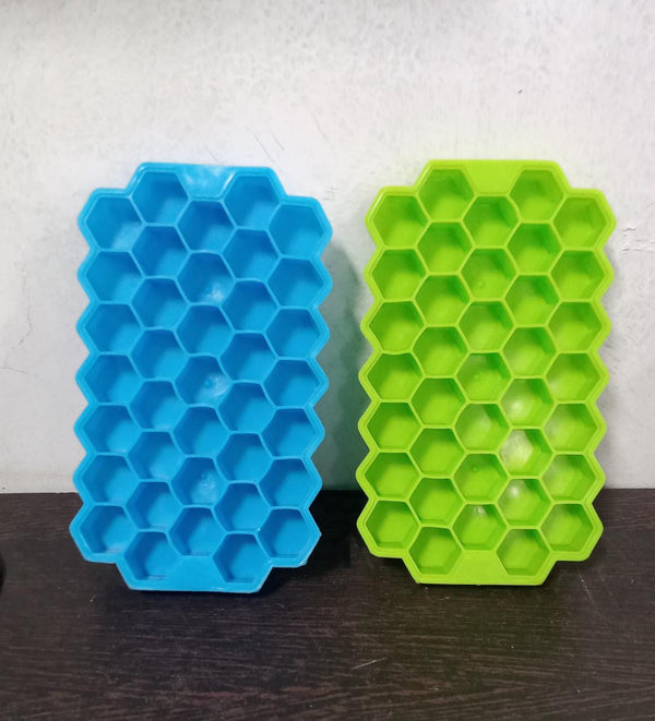 Flexible Silicone Ice Cube Tray, 37 Small Cubes , Fridge Use - justgrabit.in | Just Grab It