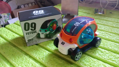 360° Rotating Stunt Car Toy – Bump & Go with 4D Lights, Music & Disco Ball (1 Pc, Battery Not Included) - Justgrabit Inc.