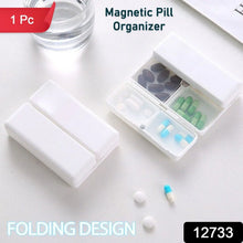Magnetic Pill Organizer, 7 Compartments Portable Pill Case Travel Pill Organizer, Folding Design Pill Box for Purse Pocket to Hold Vitamins, Cod Liver Oil, Supplements, Medicine Box (1 Pc) - Justgrabit Inc.