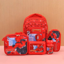 5 in 1 School Bag Includes lunch bag, 14 inch School Bags, water bottle & pencil case in box packing (1 Set / Mix Color)) - justgrabit.in | Just Grab It