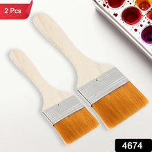 Quality Flat Paint Big Size Brush for Watercolor & Acrylic Painting( Multicolor / 2 Pc Set ) - Justgrabit Inc.