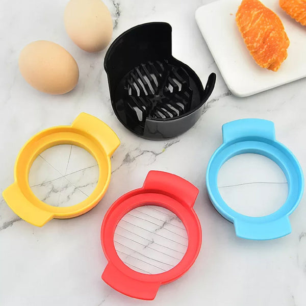 Multifunctional 3 - in - 1 Egg Cutter - Stainless Steel Slicing Tool with Durable Wires - justgrabit.in | Just Grab It