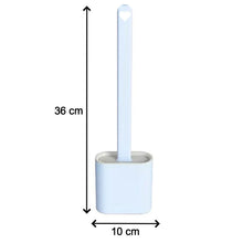 Silicone Toilet Brush with Holder Stand for Bathroom Cleaning - Justgrabit Inc.