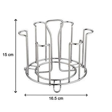 SS Round Glass Stand used for holding sensitive glasses and all present in all kinds of kitchens of official and household places etc. - Justgrabit Inc.