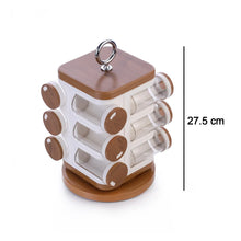 Ganesh 12 - Jar Revolving Spice Rack Masala Box - Justgrabit Inc.