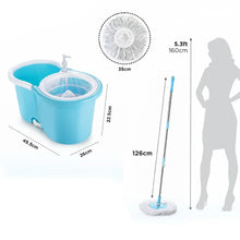 Plastic Spinner Bucket Mop 360 Degree Self Spin Wringing with 2 Absorbers for Home and Office Floor Cleaning Mops Set - Justgrabit Inc.