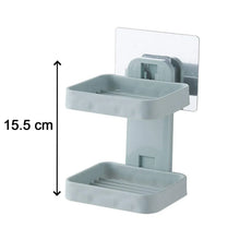 Plastic Double Layer - Soap Stand, Holder, Wall Soap Box Sturdy Vacuum Dispenser Tray - Justgrabit Inc.