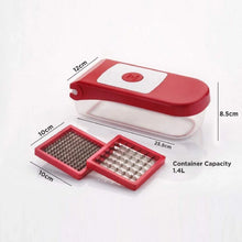 Ganesh Plastic Chopper Vegetable and Fruit Cutter, Red - Justgrabit Inc.