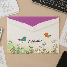 Mix Design A4 Printed Document Folder with Decorative Button Closure (1 Pc) - justgrabit.in | Just Grab It