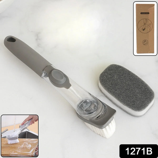 2 in 1 Soap - Dispensing Dish Brush - (Set) - justgrabit.in | Just Grab It