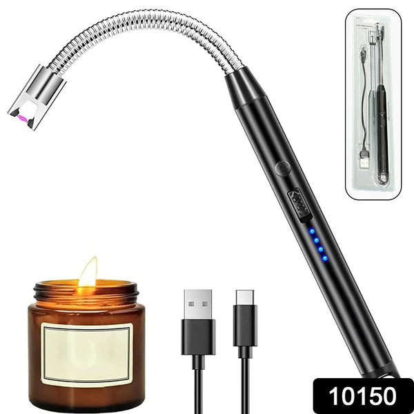 Long Flexible USB Rechargeable Electric Arc Lighter – Windproof, Flameless Plasma - justgrabit.in | Just Grab It