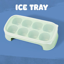 Ice Mold, 8 Grid Food Grade Portable Plastic Ice Tray (1 Pc / 15×8 Cm) - justgrabit.in | Just Grab It