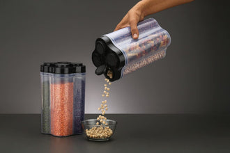Plastic Lock Food Storage 4 Section Container Jar for Grocery, Fridge Container. - justgrabit.in | Just Grab It