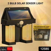 Outdoor Solar Wall Lamp Outdoor Waterproof High Quality Lamp Induction Garden Lamp Garden Villa Night Lamp Double Lamp Light (1 Pc) - Justgrabit Inc.