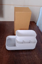 Plastic Multipurpose 5 Compartment Bathroom Desk Organizer Holder (1 Pc) - justgrabit.in | Just Grab It