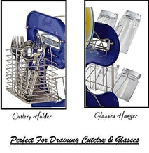 STAINLESS STEEL DRAIN BOWL STORAGE RACK HOLDER PLATE DISH CUTLERY CUP RACK WITH TRAY KITCHEN SHELF STAND - justgrabit.in | Just Grab It