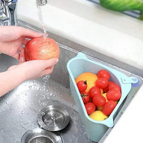 Triangular Multi Functional Drainer Shelf Sink Storage Holder - Justgrabit Inc.