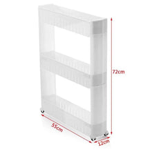 Multipurpose 3 Layer Slim Side Space Saving Storage Organizer Rack Shelf - Justgrabit Inc.