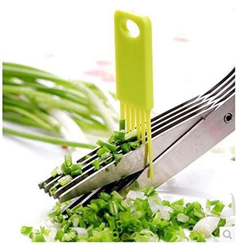 Stainless Steel 5 - Blade Herb Scissors - justgrabit.in | Just Grab It