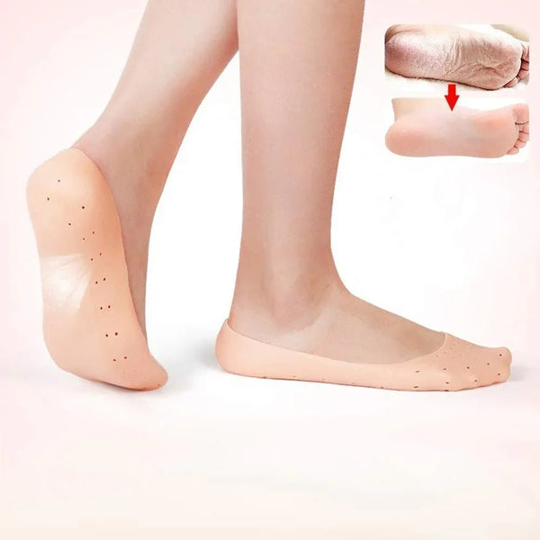 Anti Crack silicone Foot Protector Moisturizing Socks - justgrabit.in | Just Grab It