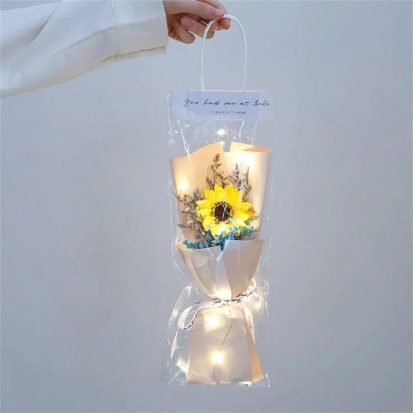 Home Decoration Rose Hand Made Valentine's Day Artificial Flowers Simulation Flower Soap Flowers Mini Bouquet (1 Pc) - justgrabit.in | Just Grab It