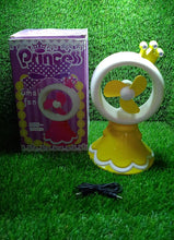 Princess Portable Fan – Bright Color Desktop USB & Battery Operated (Battery Not Included) - justgrabit.in | Just Grab It