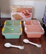Plastic Lunch Box for Kids, Lunch Box for Kids 3 Compartment Insulated Lunch Box Tiffin Box for Boys, Girls, School & Office Men (3 Compartment Lunch Box) - Justgrabit Inc.