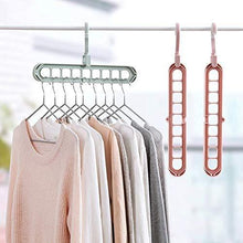 Anti - Skid Plastic 9 - Holes Magic Wardrobe Folding Hangers - Justgrabit Inc.