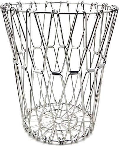 Multipurpose Fruit Basket Stainless Steel Wire Bowl Foldable Basket for Vegetable / Fruits / Dining - Justgrabit Inc.