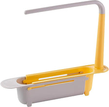 Telescopic Sink Storage Rack Material Kitchen Rag Rack Dishwashing Organizer Shelf Drain Basket Pp Under Sink Organizers ( Mic Color 1 Pc) - Justgrabit Inc.