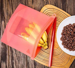 Reusable Silicone Airtight Leakproof Food Storage Bag - 1 ltr - Justgrabit Inc.