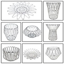 Multipurpose Fruit Basket Stainless Steel Wire Bowl Foldable Basket for Vegetable / Fruits / Dining - Justgrabit Inc.