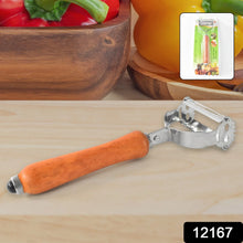 Vegetable and Fruit Peeler with Wooden Handle (1 Pc) - Justgrabit Inc.