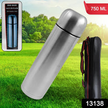 Vacuum Flask With Cover, 18/8 Stainless Steel | Hot and Cold Water Bottle with Push - Down Lid | Double Walled Stainless Steel Bottle for Travel, Home, Office, School, Picnic (750 ML) - Justgrabit Inc.