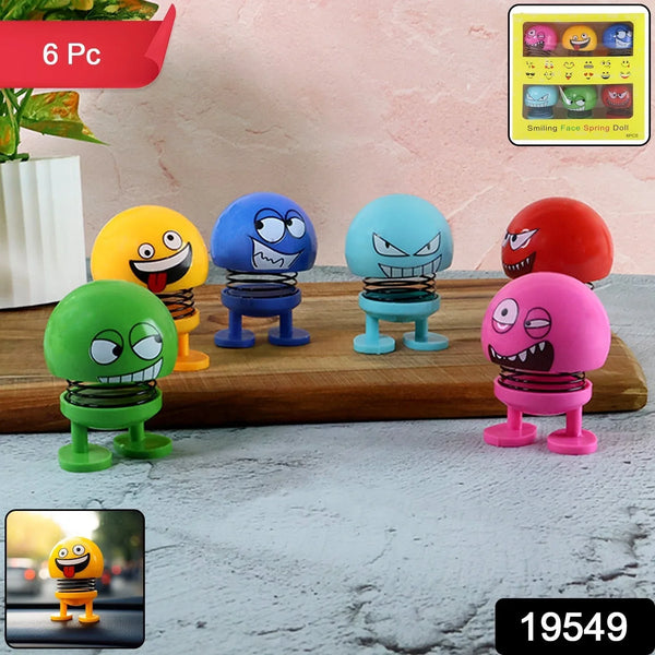 Spring Emoji Bobble Head Dolls - (6 Pc Set) - justgrabit.in | Just Grab It