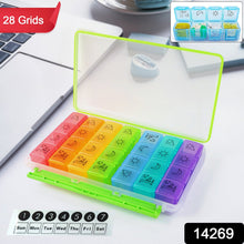 28 Grids Weekly Pill Organizer Box - justgrabit.in | Just Grab It