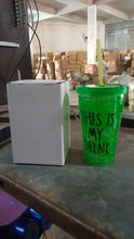 Plastic Drink Cup, Tea Coffee Tumbler with Lid and Straw (1 Pc) - justgrabit.in | Just Grab It
