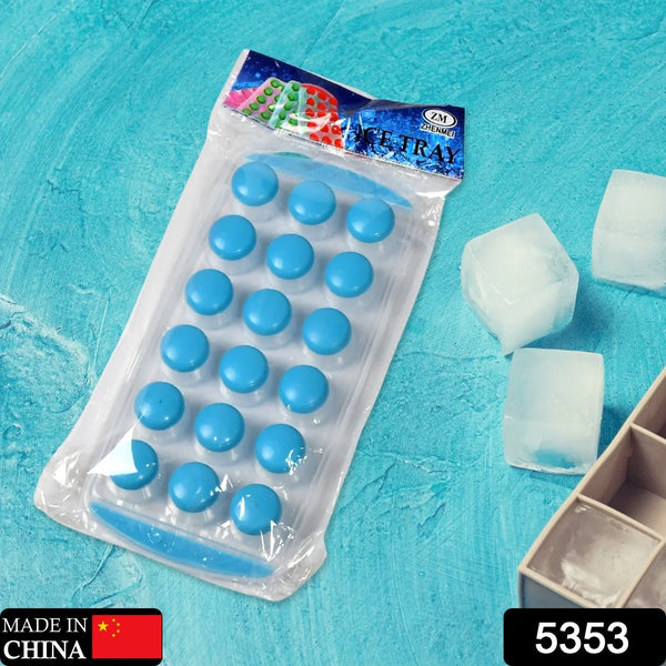 Smart Push Out Round Shape Mini Ice Cube Trays with Flexible Silicone Bottom | Round Shape Silicone Chocolate Mold Maker Ice Cube Tray Freeze Mold - Justgrabit Inc.