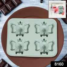 Silicone Cartoon Shape 4 Grid Ice Cube Tray Ice Cube Molds Trays Small Cubes Tray For Fridge, Flexible Silicon Ice Tray (1 pc) - Justgrabit Inc.