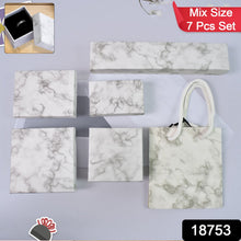 Cardboard Jewelry Boxes Gift Case Small Paper Jewelry Gift (7 Pcs Set / Mix Size) - justgrabit.in | Just Grab It