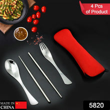 Picnic Dinner Spoon Fork Chopsticks Cutlery Tablewares Set Traveling Spoon Set High Quality Cutlery Set (4 PC / 1 Set ) - Justgrabit Inc.