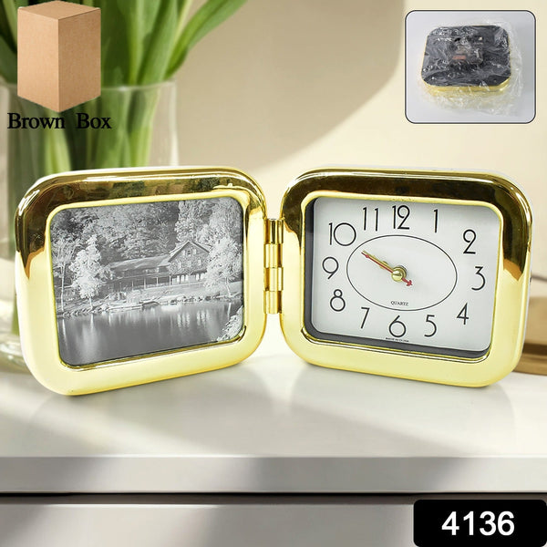 Portable Foldable Desk Clock – Space - Saving and Stylish (1 Pc) - justgrabit.in | Just Grab It