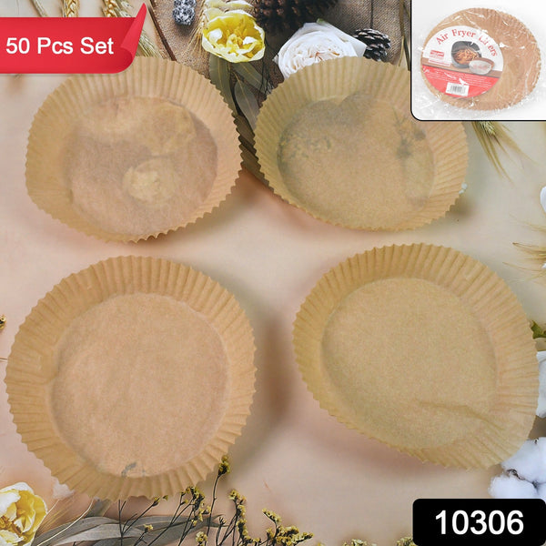 Round Air Fryer Disposable Paper Liner (50 Pcs Set / 160mmx45mm) - justgrabit.in | Just Grab It