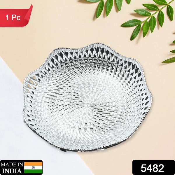 Round Traditional Multipurpose Mukhwas Serving Tray – Decorative Platters (1 Pc) - justgrabit.in | Just Grab It