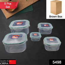 Kitchen Storage Containers Set – Fridge Storage, Plastic Organizer, Snap-Seal Lunch Box (5 Pcs Set) - Justgrabit Inc.