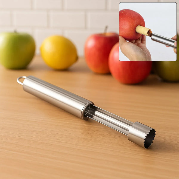Fruit Core Stainless Steel Set, Core Remover for Apple and Pear, Kitchen Prep Tool Fruit Core Remover Tool with Soft Handle, Apple Corer Stainless Steel, Kitchen Gadget Dishwasher Safe - Justgrabit Inc.