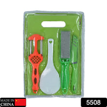 Plastic Chopping Board with Knife Set and Scissor And Wine Stainless Steel And Plastic Kitchen item Multipurpose cutting vegetables - justgrabit.in | Just Grab It