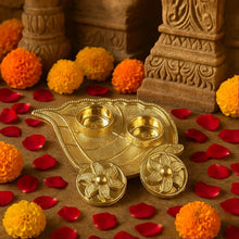Leaf - Shaped Decorative Pooja Thali - (1 Pc) - justgrabit.in | Just Grab It