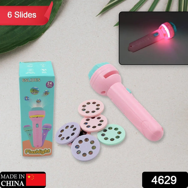 Mini Slide Projector for Kids with 6 Slide and Animated Pattern, Flashlight Torch for Kids, Projector Torch, Educational Learning Toy, Education Learning For Girls & boy - justgrabit.in | Just Grab It