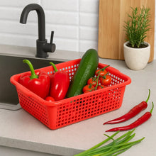 Plastic 1 Pc Kitchen Small Size Dish Rack Drainer Vegetables and Fruits Washing Basket Dish Rack Multipurpose Organizers (29x22CM Mix Color) - Justgrabit Inc.